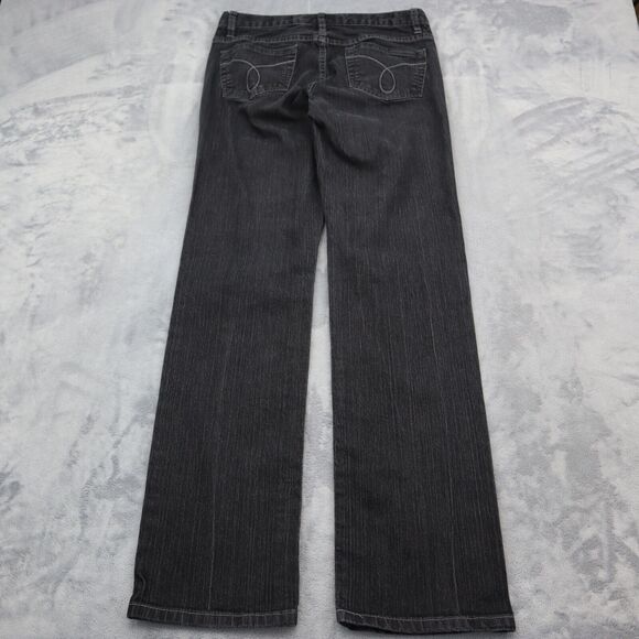 Calvin Klein Pants Womens 28 Black Skinny Mid Rise Button Dark Wash Denim Jeans - Picture 10 of 16
